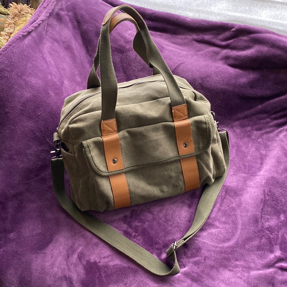 Canvas Travel Bag, crossbody personal size item